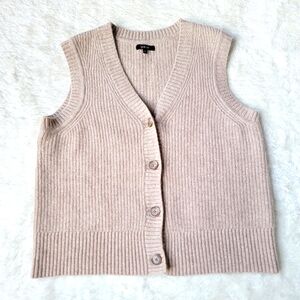 Quince Beige Knit Vest